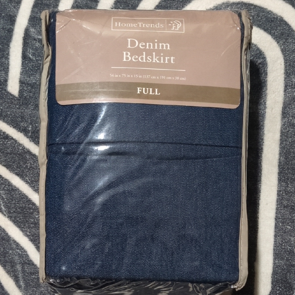 HomeTrends Denim Bedskirt - Navy